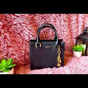 NEVER USED ⭐️ Brand New ⭐️ Calvin Klein black leather Satchel